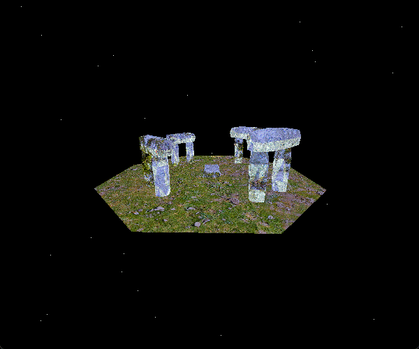 Animated capture of the Stonehenge graphics project running